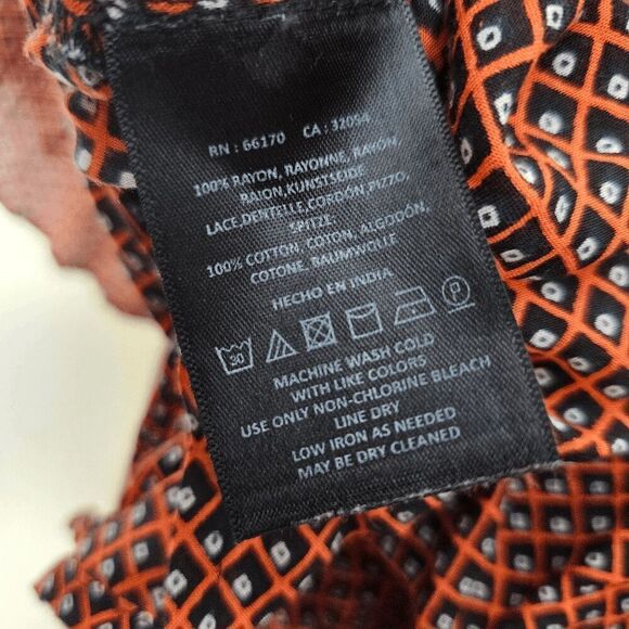 Anthropologie Maeve Carter Floral Tie Front Bell Sleeve Blouse Womens Multicolor - Picture 4 of 5